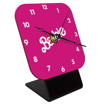 Barbie, Επιτραπέζιο ρολόι ξύλινο με δείκτες (10cm)