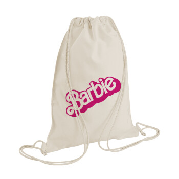 Barbie, Τσάντα πλάτης πουγκί GYMBAG natural (28x40cm)
