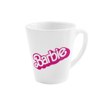 Barbie, Κούπα κωνική Latte Λευκή, κεραμική, 300ml