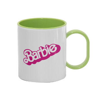 Barbie, Κούπα (πλαστική) (BPA-FREE) Polymer Πράσινη για παιδιά, 330ml