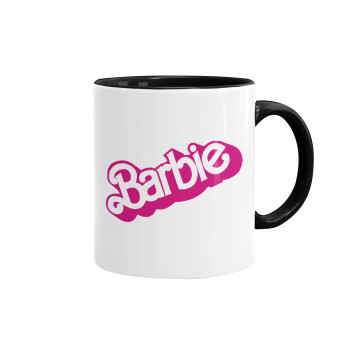 Barbie, Κούπα χρωματιστή μαύρη, κεραμική, 330ml