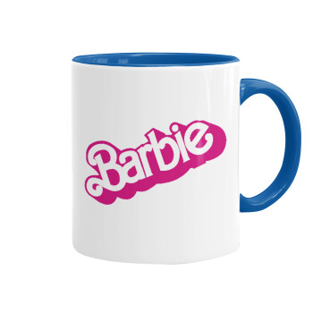 Barbie, Mug colored blue, ceramic, 330ml