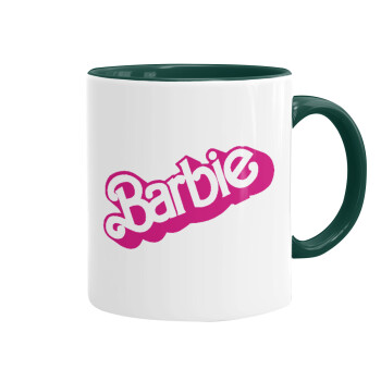 Barbie, Κούπα χρωματιστή πράσινη, κεραμική, 330ml