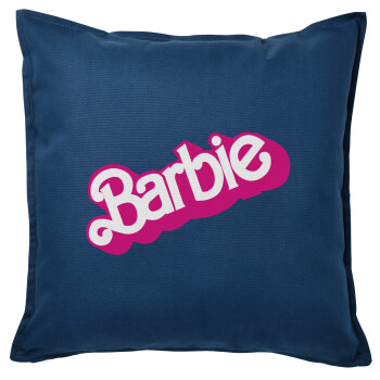 Barbie, Μαξιλάρι καναπέ Μπλε 100% βαμβάκι, περιέχεται το γέμισμα (50x50cm)