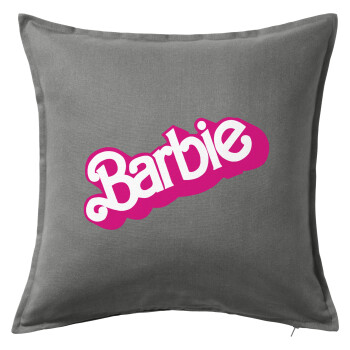 Barbie, Μαξιλάρι καναπέ Γκρι 100% βαμβάκι, περιέχεται το γέμισμα (50x50cm)