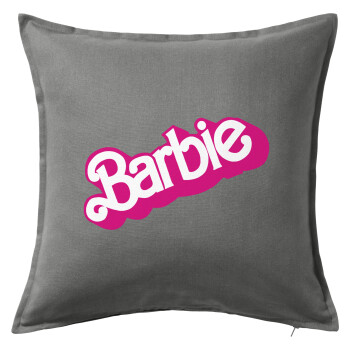 Barbie, Μαξιλάρι καναπέ Γκρι 100% βαμβάκι, περιέχεται το γέμισμα (50x50cm)