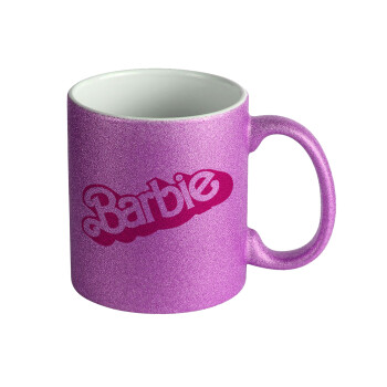 Barbie, Κούπα Μωβ Glitter που γυαλίζει, κεραμική, 330ml