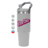 ΓΚΡΙ χρώματος Θερμός Ανοξείδωτο 890ml (30oz) με χερούλι