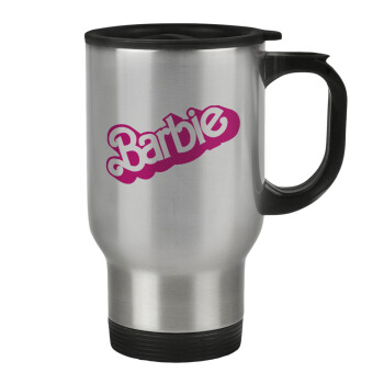 Barbie, Stainless steel travel mug with lid, double wall 450ml
