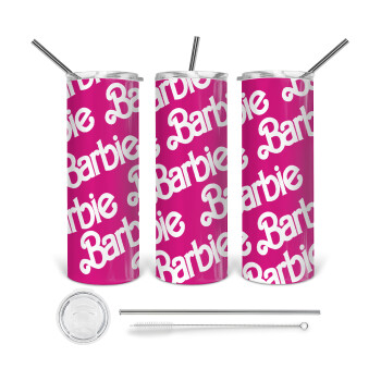 Barbie, 360 Eco friendly stainless steel tumbler 600ml, with metal straw & cleaning brush