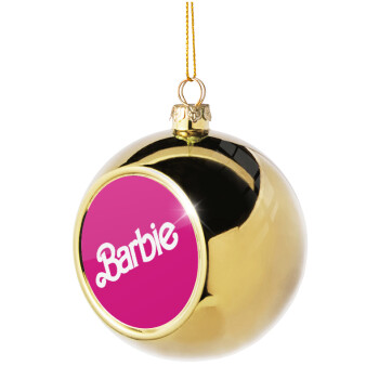 Barbie, Χριστουγεννιάτικη μπάλα δένδρου Χρυσή 8cm
