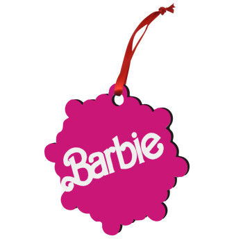 Barbie, Χριστουγεννιάτικο στολίδι snowflake ξύλινο 7.5cm