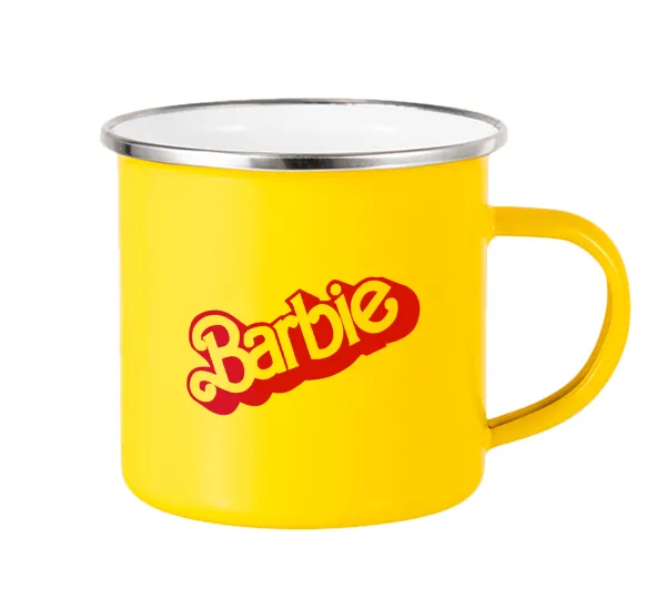 Barbie — Κούπα Μεταλλική εμαγιέ Κίτρινη 360ml