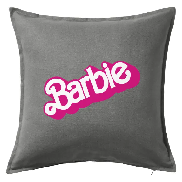 Barbie — Μαξιλάρι καναπέ Γκρι 100% βαμβάκι, περιέχεται το γέμισμα (50x50cm)