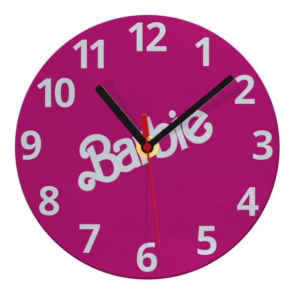 Barbie — Glass wall clock (20cm)