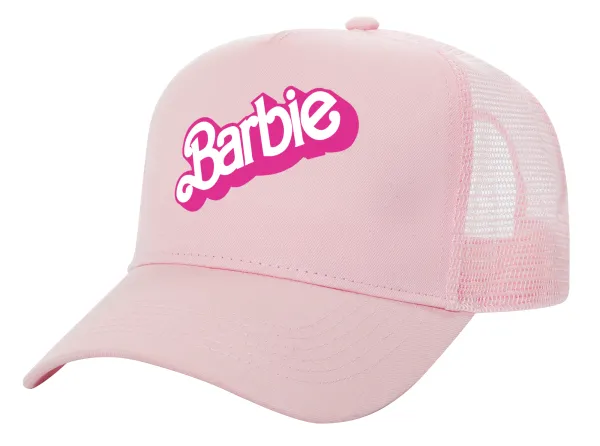 Barbie — Καπέλο Παιδικό Structured Trucker, με Δίχτυ, ΡΟΖ (100% ΒΑΜΒΑΚΕΡΟ, ΠΑΙΔΙΚΟ, UNISEX, ONE SIZE)