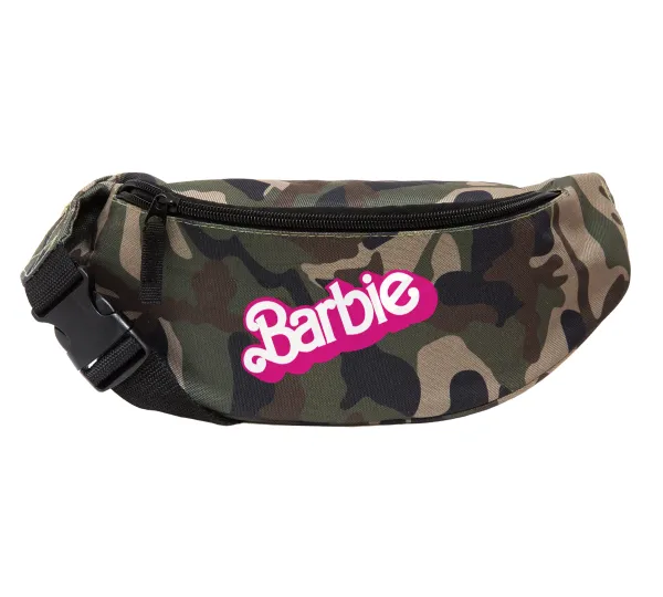 Barbie — Unisex waist bag (banana) in Jungle camouflage color with 2 pockets