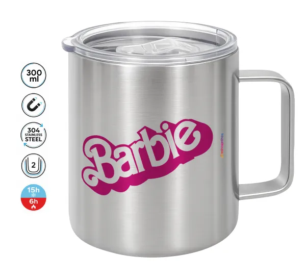 Barbie — Κούπα Ανοξείδωτη διπλού τοιχώματος 300ml με καπάκι διατήρησης θερμοκρασίας