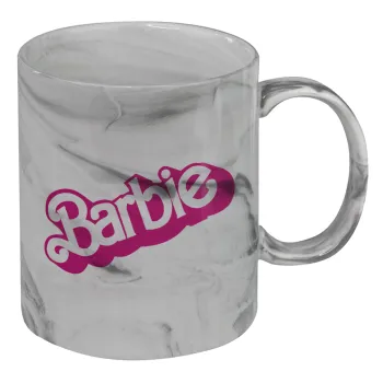 Barbie, Mug ceramic marble style, 330ml