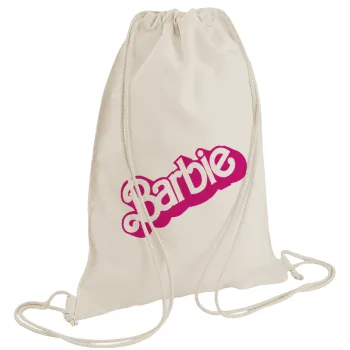 Barbie, Τσάντα πλάτης πουγκί GYMBAG natural (28x40cm)