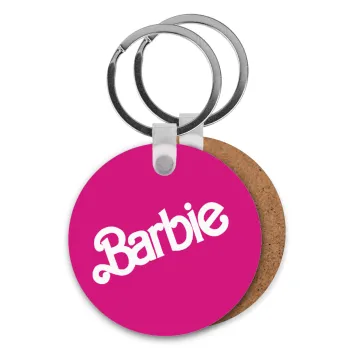 Barbie, Μπρελόκ Ξύλινο στρογγυλό MDF Φ5cm