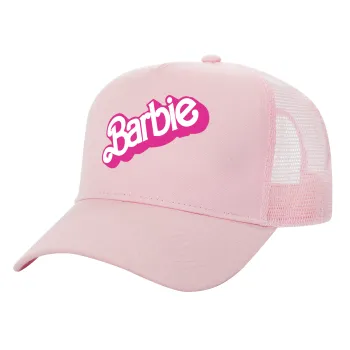 Barbie, Καπέλο Ενηλίκων Structured Trucker, με Δίχτυ, ΡΟΖ (100% ΒΑΜΒΑΚΕΡΟ, ΕΝΗΛΙΚΩΝ, UNISEX, ONE SIZE)