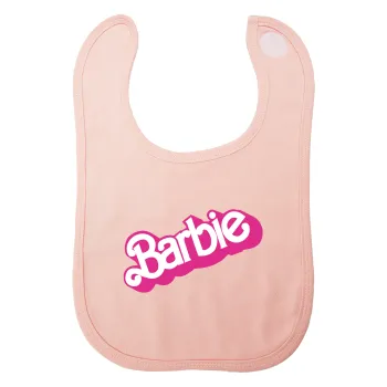 Barbie, Σαλιάρα με Σκρατς ΡΟΖ 100% Organic Cotton (0-18 months)