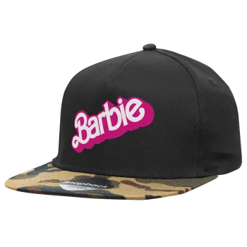 Barbie, Καπέλο Ενηλίκων Flat Snapback Μαύρο/Παραλλαγή, (100% ΒΑΜΒΑΚΕΡΟ TWILL, ΕΝΗΛΙΚΩΝ, UNISEX, ONE SIZE)