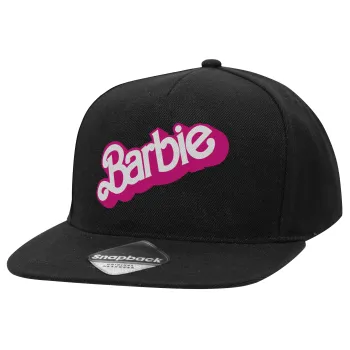 Barbie, Καπέλο Ενηλίκων Flat Snapback Μαύρο, (100% ΒΑΜΒΑΚΕΡΟ TWILL, ΕΝΗΛΙΚΩΝ, UNISEX, ONE SIZE)