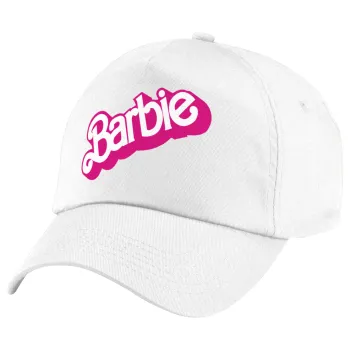Barbie, Πεντάφυλλο καπέλο Λευκό, 100% Βαμβακερό (Twill), με ρύθμιση, unisex
