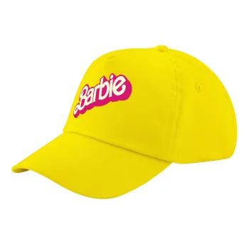 Barbie, Καπέλο παιδικό Baseball, 100% Βαμβακερό Twill, Κίτρινο (ΒΑΜΒΑΚΕΡΟ, ΠΑΙΔΙΚΟ, UNISEX, ONE SIZE)