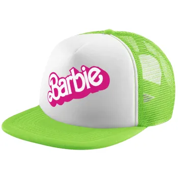 Barbie, Καπέλο παιδικό Soft Trucker με Δίχτυ ΠΡΑΣΙΝΟ/ΛΕΥΚΟ (POLYESTER, ΠΑΙΔΙΚΟ, ONE SIZE)