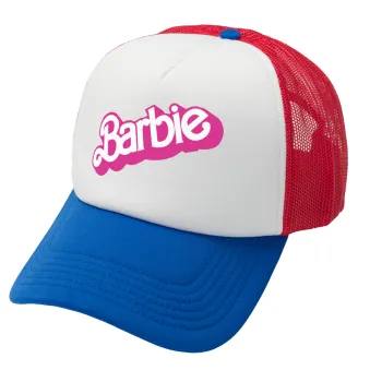 Barbie, Καπέλο Ενηλίκων Soft Trucker με Δίχτυ Red/Blue/White (POLYESTER, ΕΝΗΛΙΚΩΝ, UNISEX, ONE SIZE)