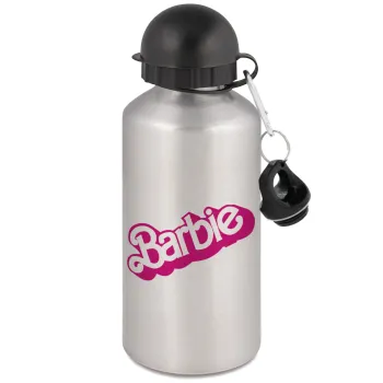 Barbie, Μεταλλικό παγούρι νερού, Ασημένιο, αλουμινίου 500ml