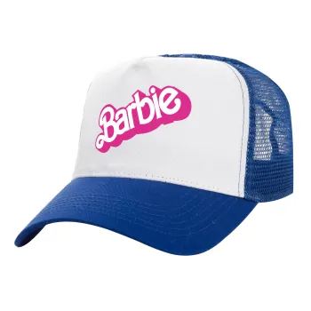Barbie, Καπέλο Ενηλίκων Structured Trucker, με Δίχτυ, ΛΕΥΚΟ/ΜΠΛΕ (100% ΒΑΜΒΑΚΕΡΟ, ΕΝΗΛΙΚΩΝ, UNISEX, ONE SIZE)