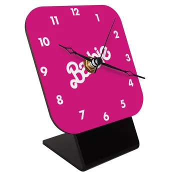 Barbie, Επιτραπέζιο ρολόι ξύλινο με δείκτες (10cm)