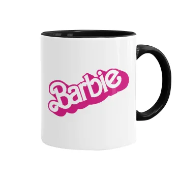 Barbie, Κούπα χρωματιστή μαύρη, κεραμική, 330ml