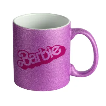 Barbie, Κούπα Μωβ Glitter που γυαλίζει, κεραμική, 330ml