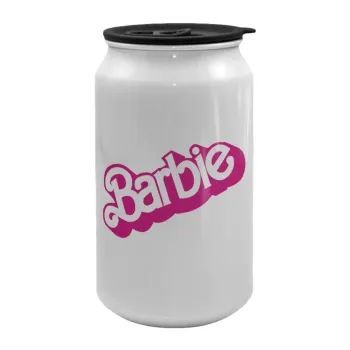 Barbie, Κούπα ταξιδιού μεταλλική με καπάκι (tin-can) 500ml