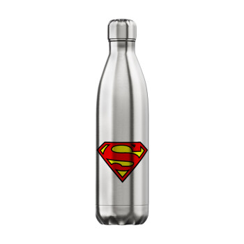 Superman vintage, Μεταλλικό παγούρι θερμός Inox (Stainless steel), διπλού τοιχώματος, 750ml