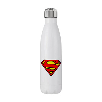 Superman vintage, Μεταλλικό παγούρι θερμός (Stainless steel), διπλού τοιχώματος, 750ml