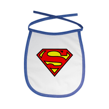 Superman vintage, Σαλιάρα μωρού αλέκιαστη με κορδόνι Μπλε