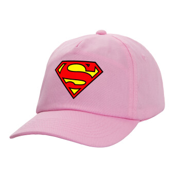 Superman vintage, Καπέλο Ενηλίκων Baseball, 100% Βαμβακερό,  ΡΟΖ (ΒΑΜΒΑΚΕΡΟ, ΕΝΗΛΙΚΩΝ, UNISEX, ONE SIZE)