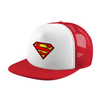 Superman vintage, Καπέλο Soft Trucker με Δίχτυ Red/White 