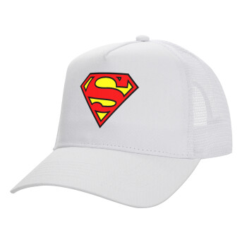 Superman vintage, Καπέλο Structured Trucker, ΛΕΥΚΟ