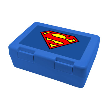 Superman vintage, Children's cookie container BLUE 185x128x65mm (BPA free plastic)