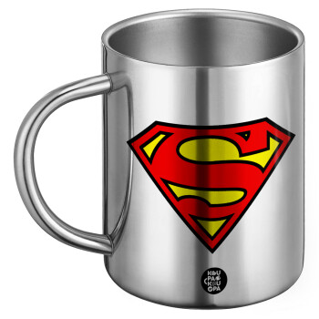 Superman vintage, Ανοξείδωτη Μεταλλική Κούπα 450ml - Διπλού Τοιχώματος