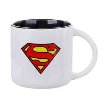 Superman vintage, Κούπα κεραμική 400ml Λευκή/Μαύρη