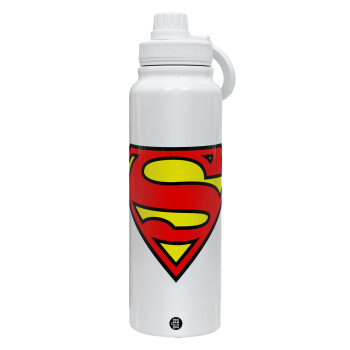 Superman vintage, 1L Stainless Steel Thermal Bottle with Phone Holder & Double Wall Insulation