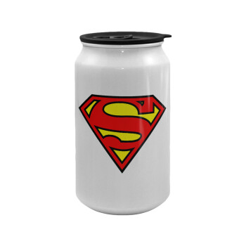 Superman vintage, Κούπα ταξιδιού μεταλλική με καπάκι (tin-can) 500ml